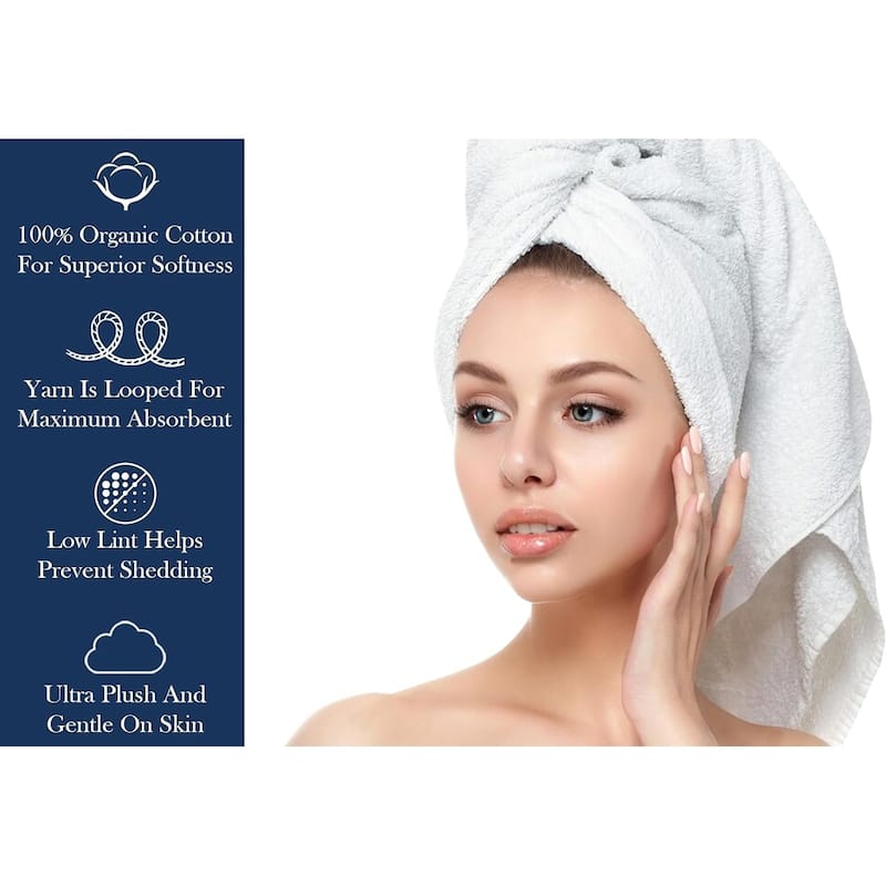 Delara Organic Cotton Luxuriously Plush Bath Towel, GOTS & OEKO-TEX Certified, 650 GSM Long Staple, Quick Dry & Ultra-Absorbent