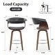 preview thumbnail 84 of 186, 26"/29" Faux Leather Swivel Bar Stools, Wood Counter Stool