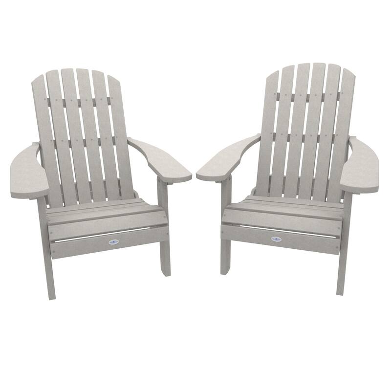 BAHIA VERDE OUTDOORS Cape Folding and Reclining Adirondack Chair Set - Cove Gray