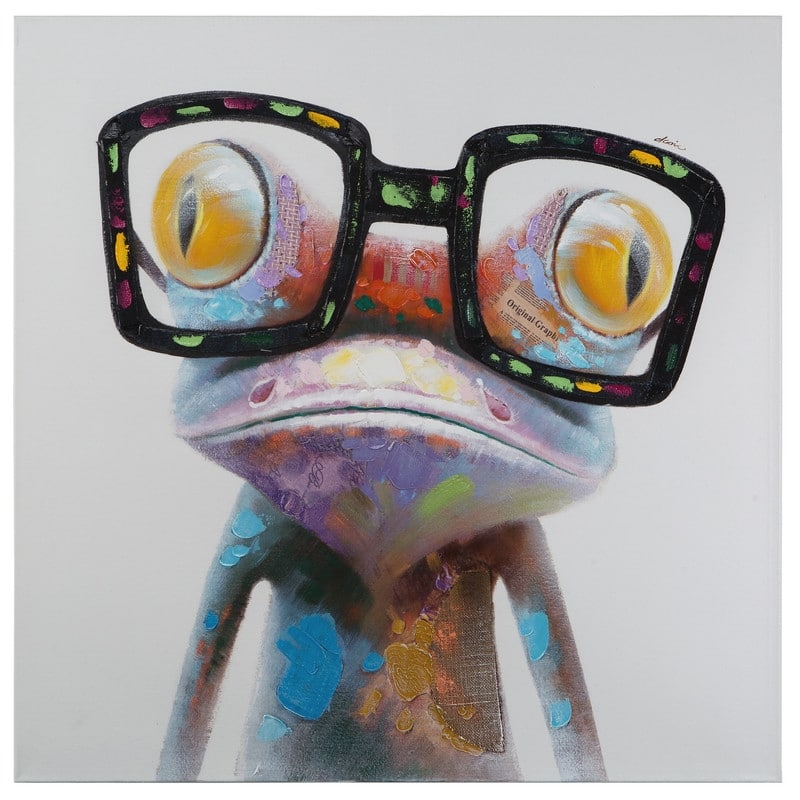 Yosemite Home Decor Hipster Froggy II Original Hand-Painted Wall Art - multi