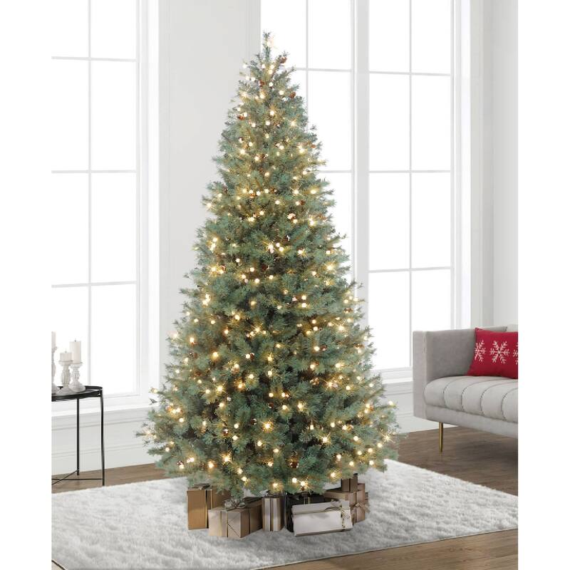 7.5ft Pre-lit Hampton Spruce, 1809 Branch Tips, 500 Warm White LED Lights