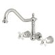 preview thumbnail 1 of 43, Heritage 3-Hole Wall Mount Roman Tub Faucet in Polished Brass