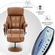 preview thumbnail 8 of 27, MCombo Swivel Recliner with Ottoman, Reclining Chair with Massage, Faux Leather Lounge Chair