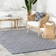 preview thumbnail 5 of 16, Home Conservatory Squares Handwoven Indoor/Outdoor Area Rug 5' x 8' - Blue - Rectangle