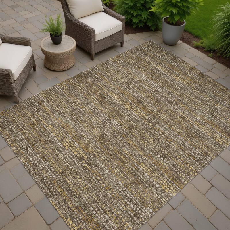 Machine Washable Indoor/ Outdoor Casual Kersey Chantille Rug