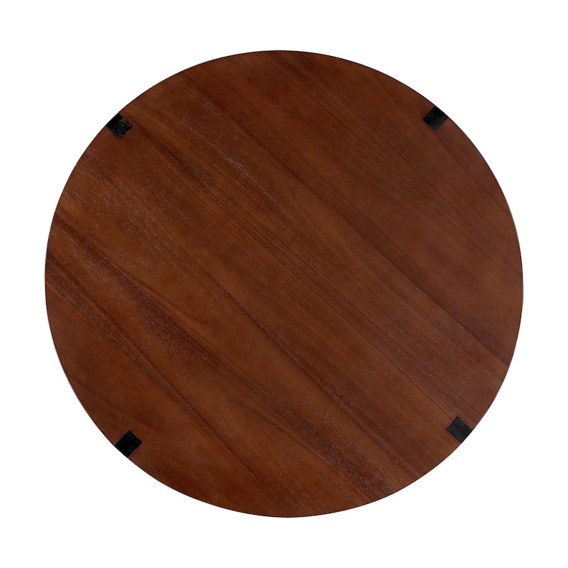 Versatile Coffee Table with X-Cross and Round Tabletop