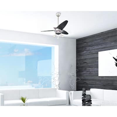 Westinghouse Lighting Vector Elite 42-Inch 3-Blade Indoor Ceiling Fan with Dimmable LED Light and Brushed Nickel Spot Lights