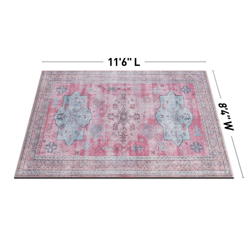 Distressed Transitional Bohemian Area Rug