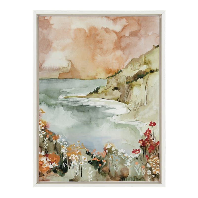 Kate and Laurel Sylvie Landscape 04 Framed Canvas by Annie Quigley