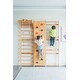 preview thumbnail 1 of 10, Walnut 9-in-1 Swedish Ladder Wall Gym | Indoor Wooden Climber & Activity Set for Kids - Natural 79 inches