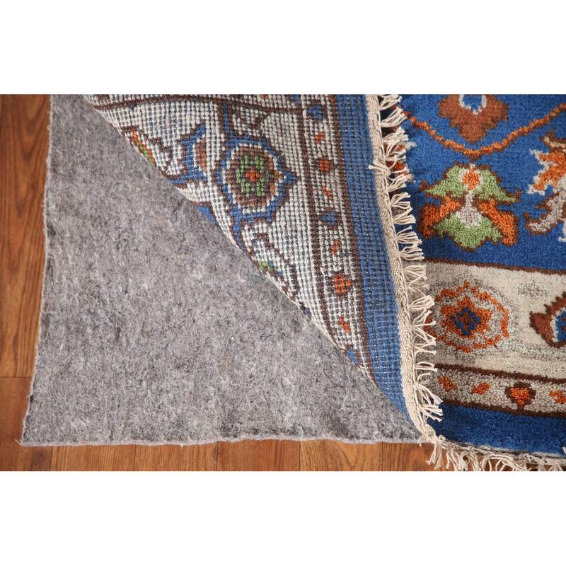 Blue Oushak Oriental Area Rug Hand-knotted Wool Carpet - 3'1"x 5'0"
