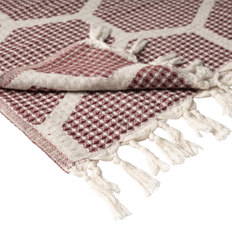 Sevita Geometric Premium Turkish Cotton Throw Blanket