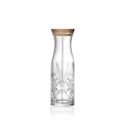 Majestic Gifts Inc. Glass Carafe w/ Cork Stopper-Pitcher- 39 Oz-10.6"H - 10.6"