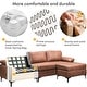 preview thumbnail 9 of 56, OVIOS Mid-Century SUEDE Leather Chaise Reversible Sofa