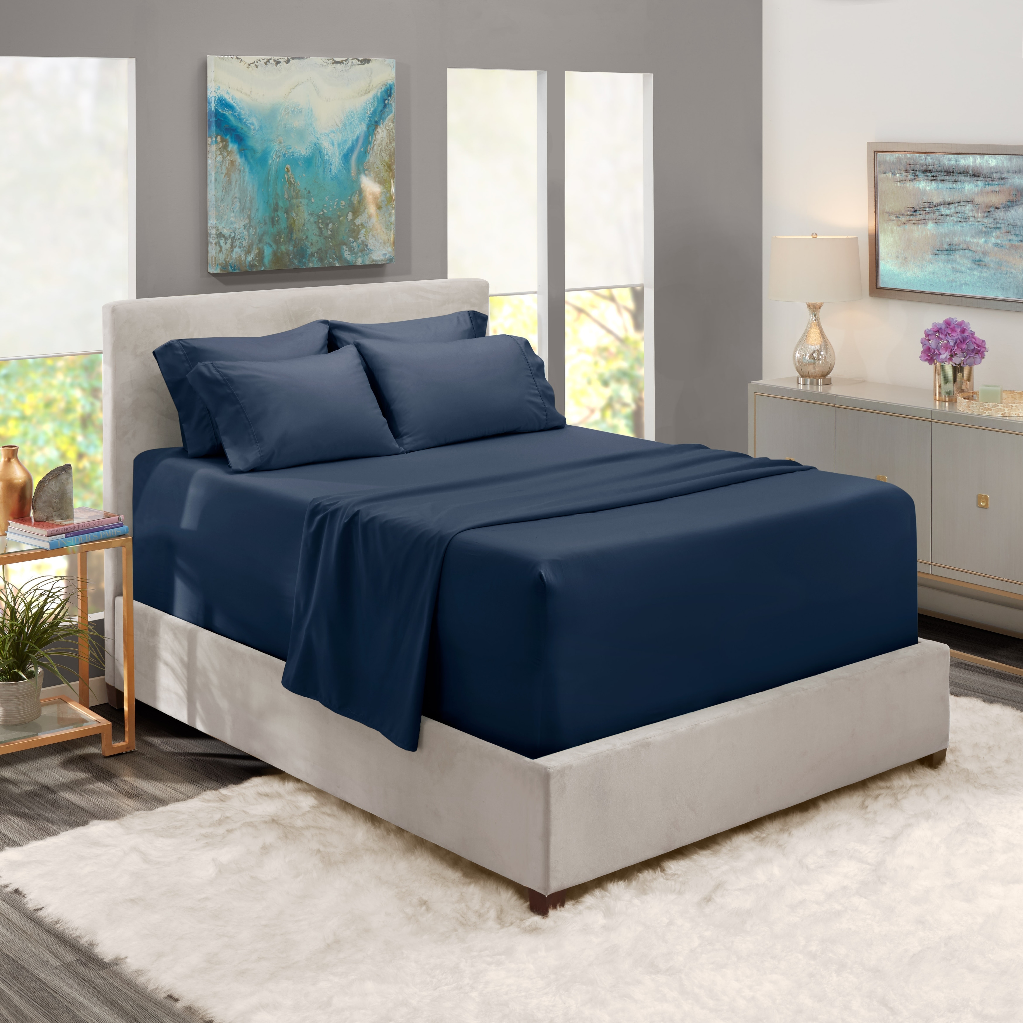 Empyrean Extra Deep Pocket Bed Sheet Set - Breathable, Super Soft Sheets with Extra Set of Pillowcases