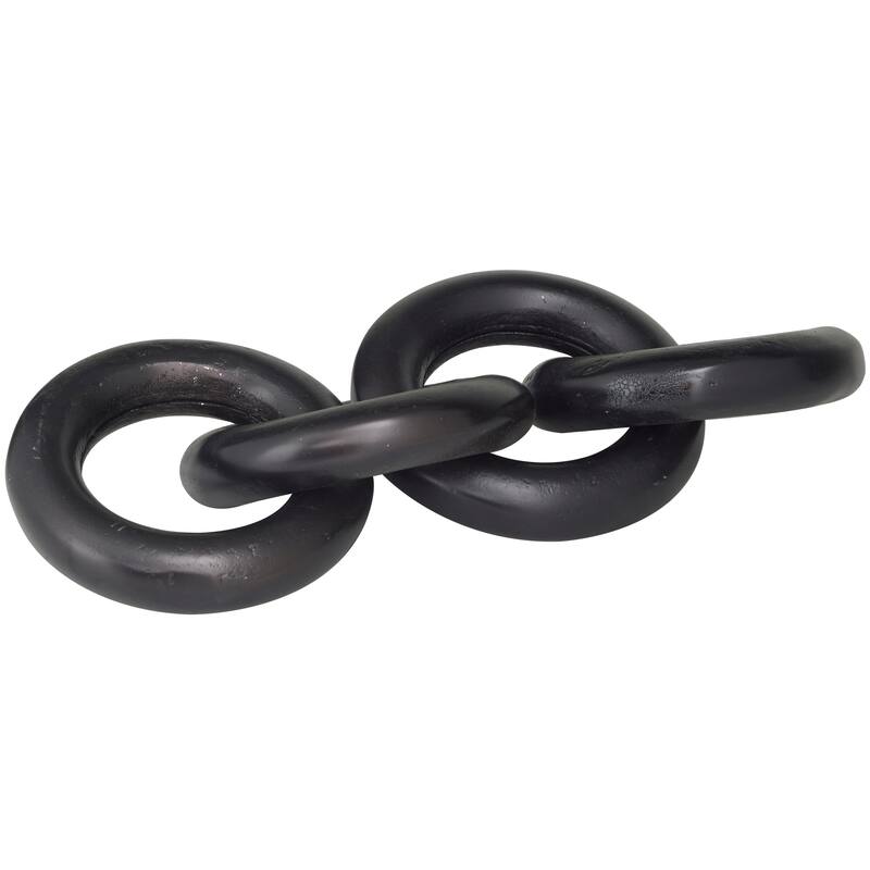 Stylish Aluminum Metal Chain Sculpture - Gold, Black, Silver