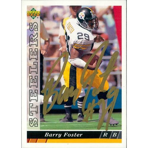 Shop Signed Foster Barry Pittsburgh Steelers 1993 Upper Deck