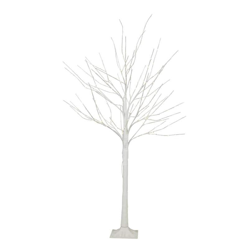 5 FT Copper Wire Birch Tree With 268 Warm White LEDs