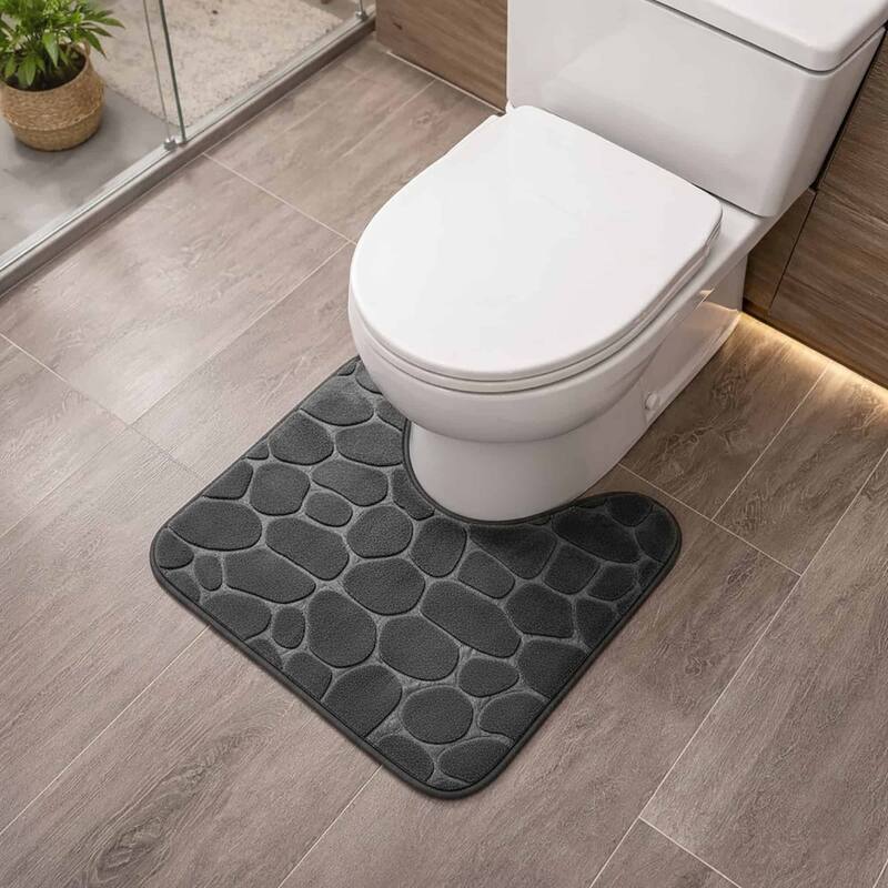 Contour Bath Rug Memory Foam Mat 3D Pebble 20L x 20W