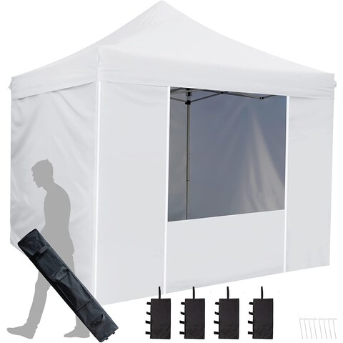 10' x 10' Pop Up Sidewall Canopy Tent - 5 pieces of sidewall with Rolling Storage Bag - 10' x 10'