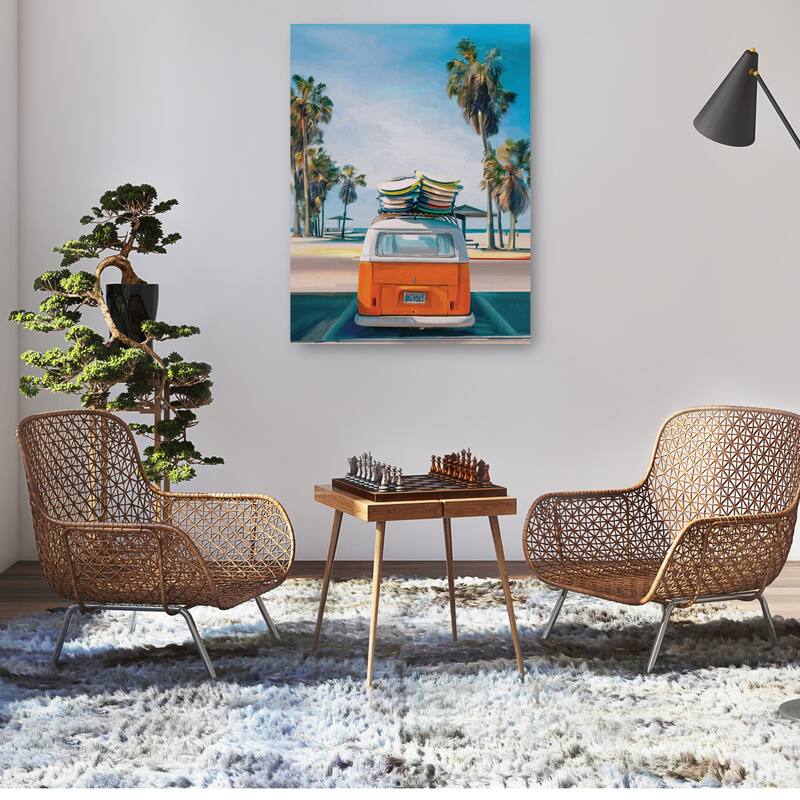 Retro Beach Day II By Studio Arts Canvas Art Print