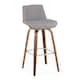 Option Light Grey Fabric/Walnut/Chrome Metal