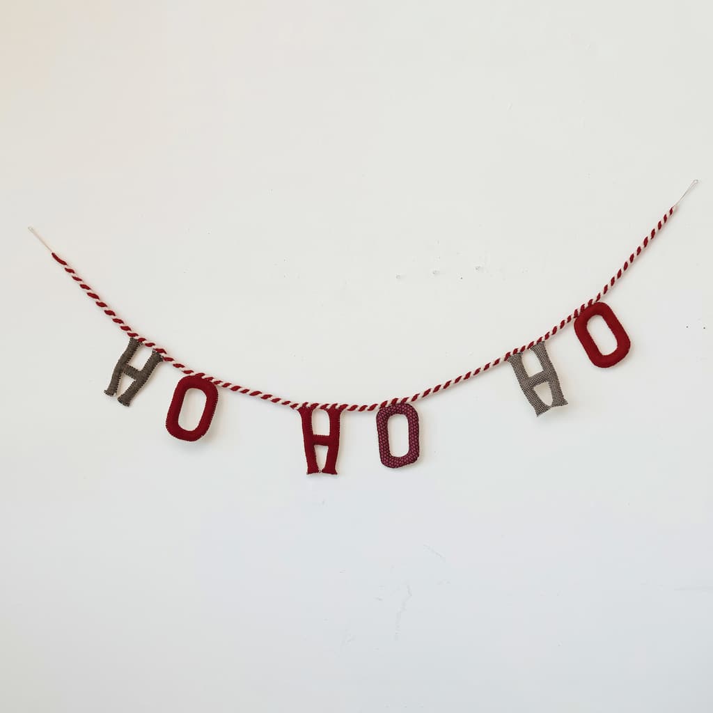 Handmade Wool Felt "Ho Ho Ho" Garland