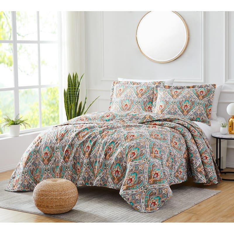 Georgetown Monaco 3-Piece Reversible Quilt Set in King - Queen