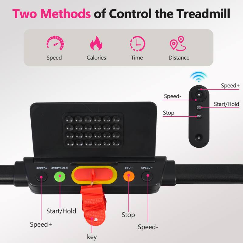 2.5HP Portable Foldable with Incline, Folding Treadmills for Home Electric Treadmill for Running Walking Jogging Exercise