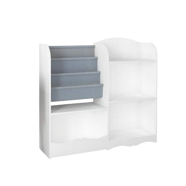 slide 2 of 17, Kids Bookshelf and Toy Organizer, 3 Tier Bookshelf for Kids - White White