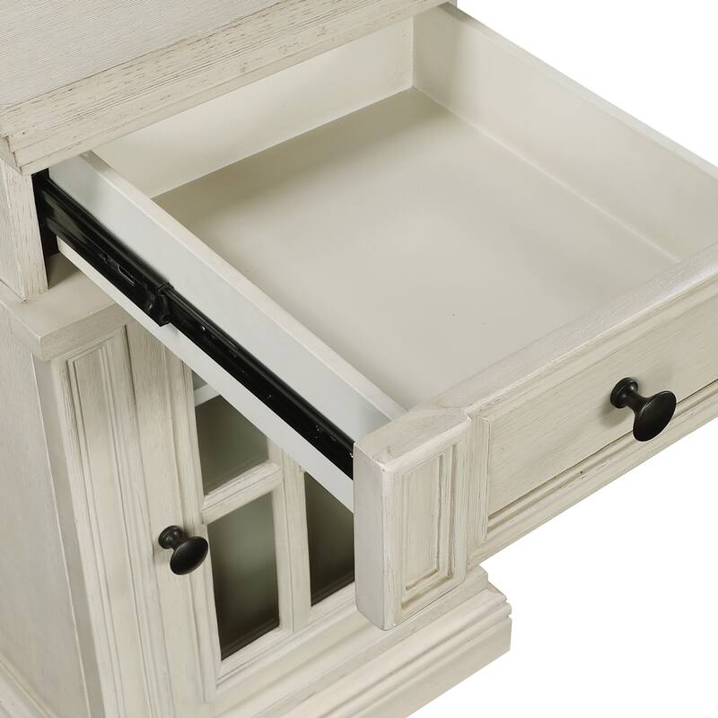 Chair Side Table with Power