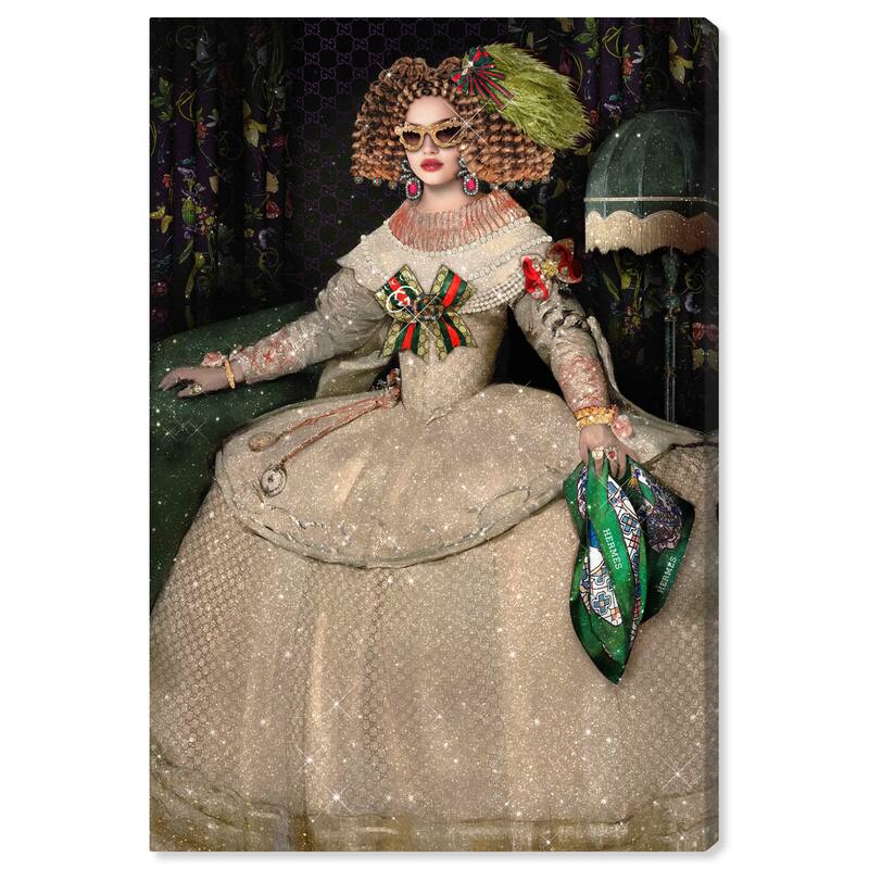Wynwood Studio Canvas Fashion and Glam Glamorous Victoria Gold and Traditional Wall Art Canvas Print - 30 x 20