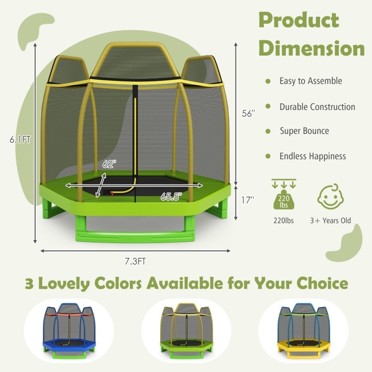 7 Feet Kids Recreational Bounce Jumper Trampoline Bed Bath Beyond 36311062