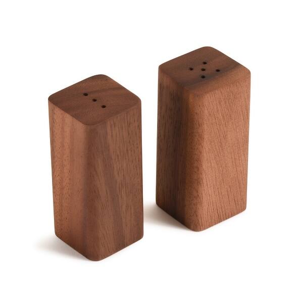 Kalmar Home Acacia Wood Salt and Pepper Shakers - 4 Inch