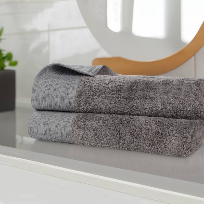 Superior Sierra Rayon From Bamboo Cotton Blend Bath Sheet Set of 2