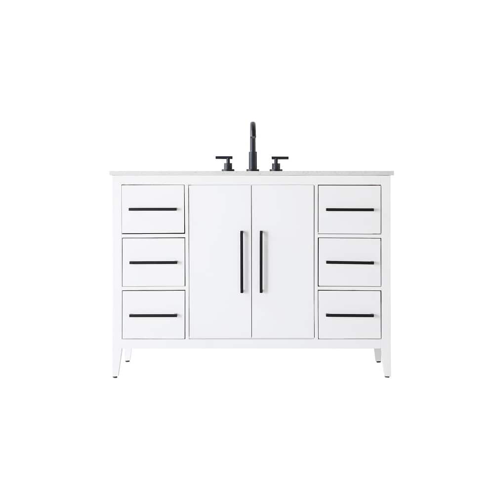 Elegant Lighting VF29348 Millie 48" Free Standing Single Basin Vanity