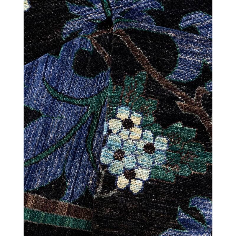 Contemporary Overdyed Wool Hand Knotted Area Rug - 6' 3" x 9' 6"