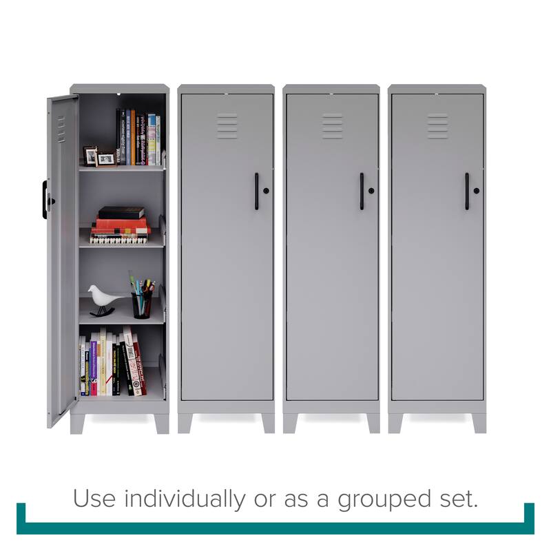 53.38"H 4 Shelf Vented Door Storage Locker Cabinet