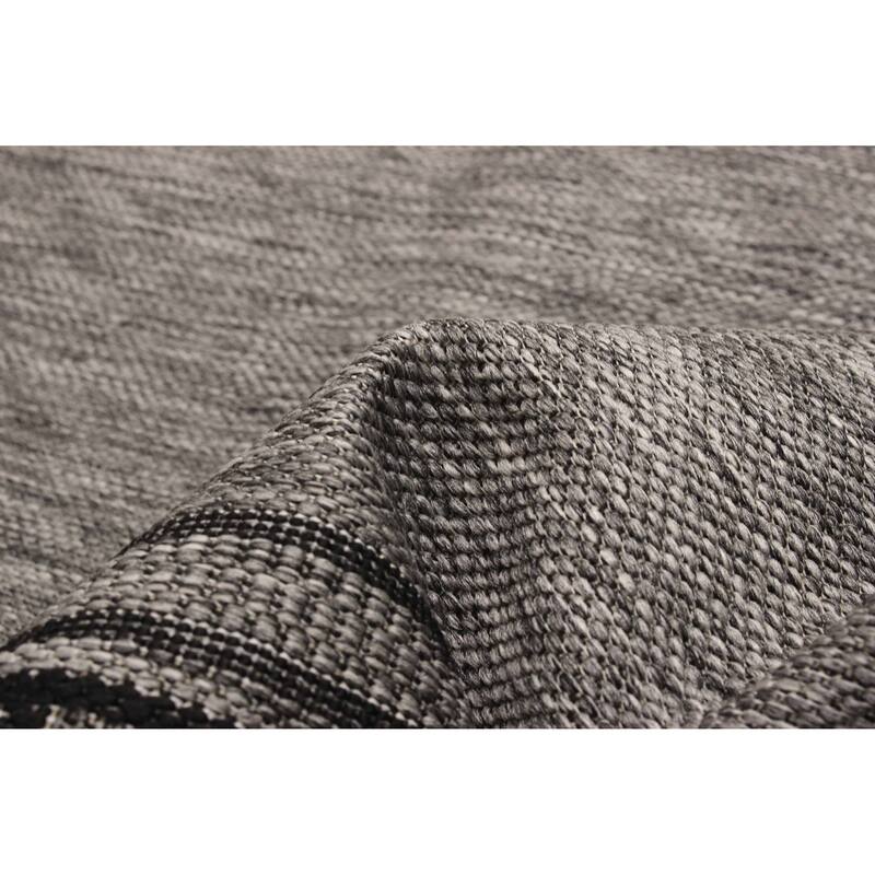 ECARPETGALLERY Machine Woven Versach Grey Area Rug