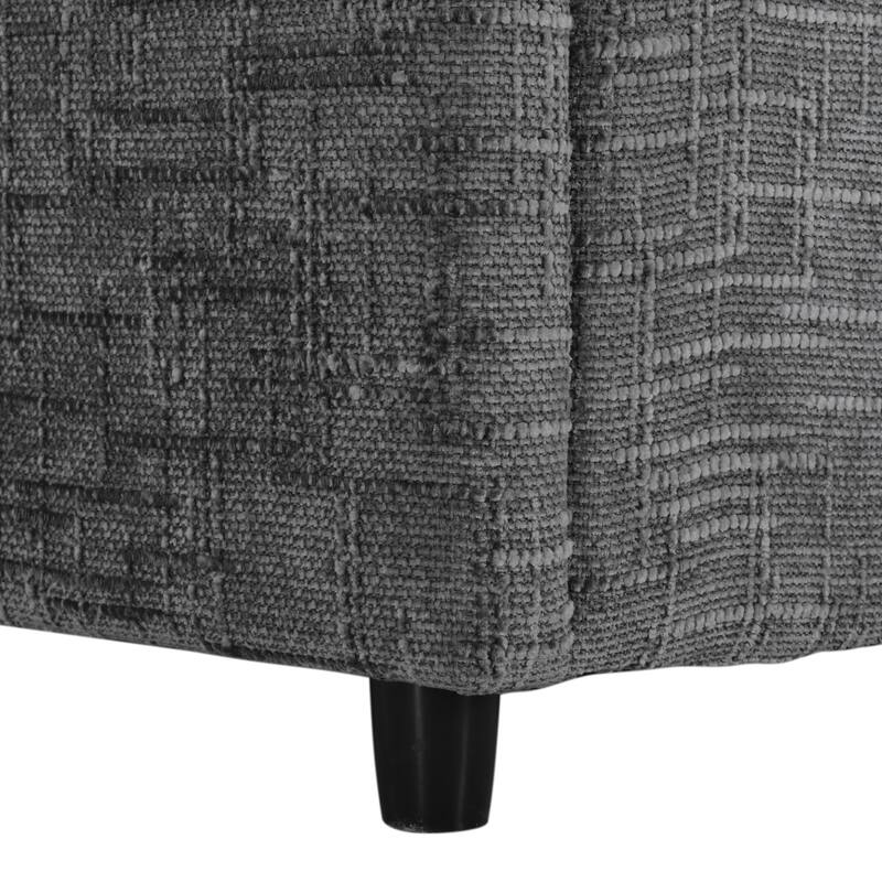 U-Shaped Sectional Sofa Convertible Modular Corner Couch with Movable Ottoman, Chenille Fabric Sofa Set