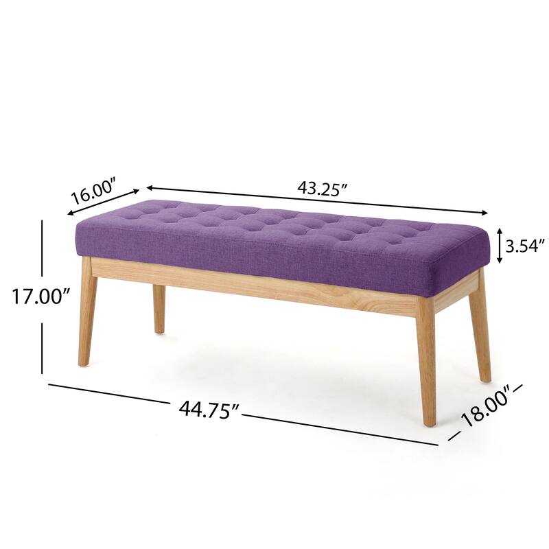 Modern Bench with Tufted Cushionon,Space-Saving Solution for Apartments