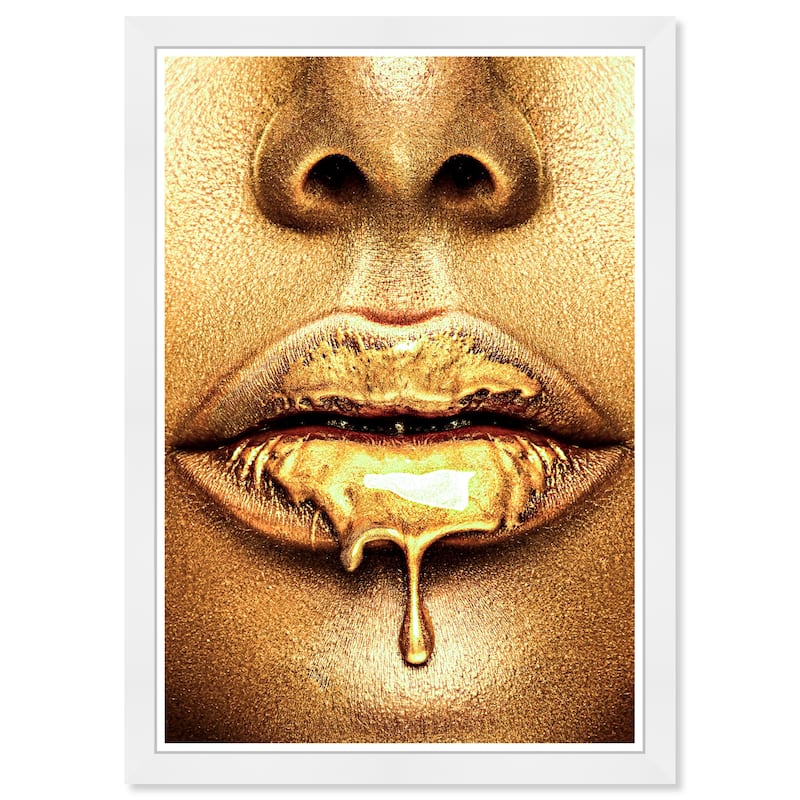 Wynwood Studio Prints People and Portraits Pure Caramel Gold Gold and Glam Wall Art Canvas Print