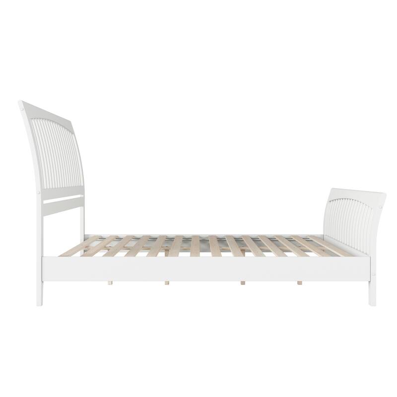 AFI Orleans Solid Wood Low Profile Platform Bed with Matching Footboard