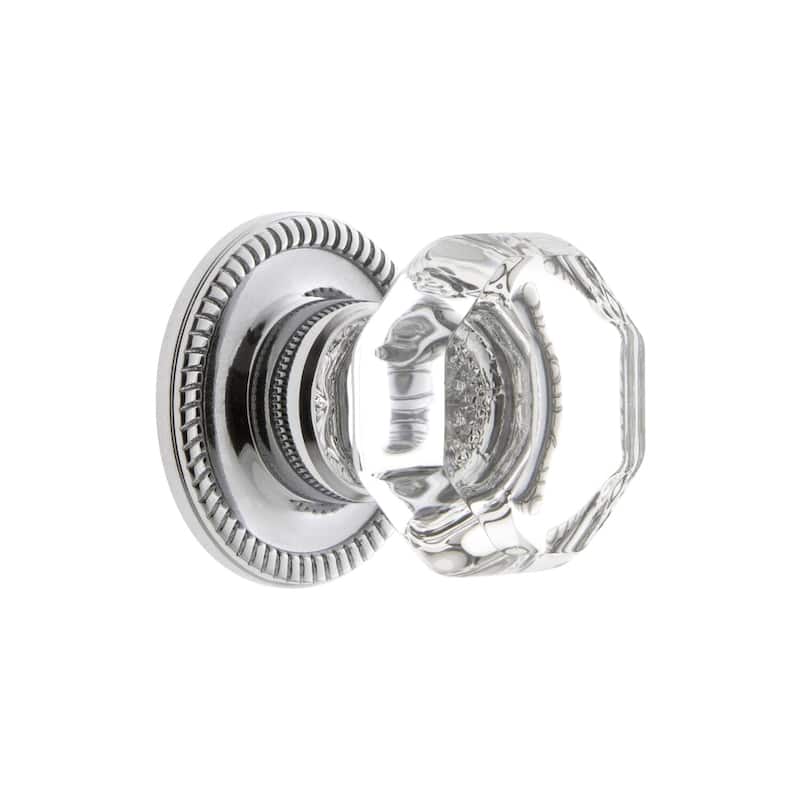 Grandeur CHAM-CRYS-KNOB-NEWP Chambord 1-3/8"Faceted Glam Crystal - Bright Chrome