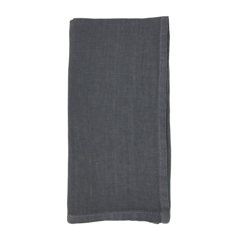 Luxe Linen Table Napkin (Set of 4) - Set of 4 - Slate.