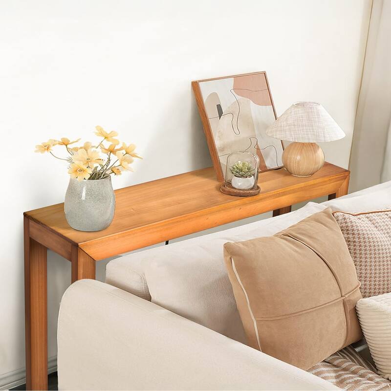 Pinewood Entryway Table Console with Sturdy Surface 220 lbs - 46.1 x 11.8 x 31.9 in