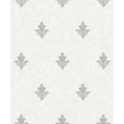 Galerie Wallcoverings Emporium 3D Embossed Mehndi Motif Non-woven Metallic Wallpaper Roll
