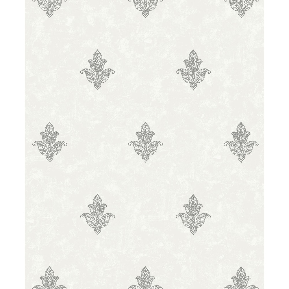 Galerie Wallcoverings Emporium 3D Embossed Mehndi Motif Non-woven Metallic Wallpaper Roll