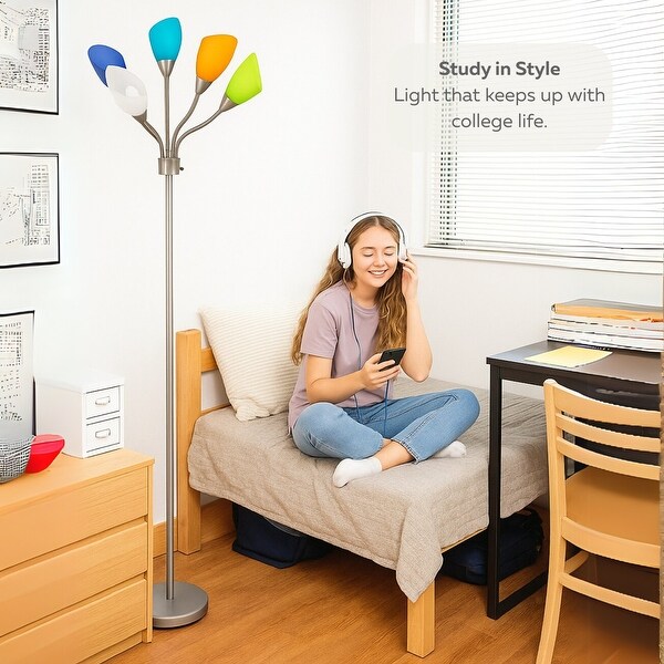 Medusa 5 Light Floor Lamp Standing Lamp with Adjustable Acrylic