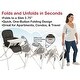 preview thumbnail 9 of 11, Folding High Chair (for 6 to 36 Months), Folding Beach High Chair with Removable Dishwasher Safe Tray, Safety Harness